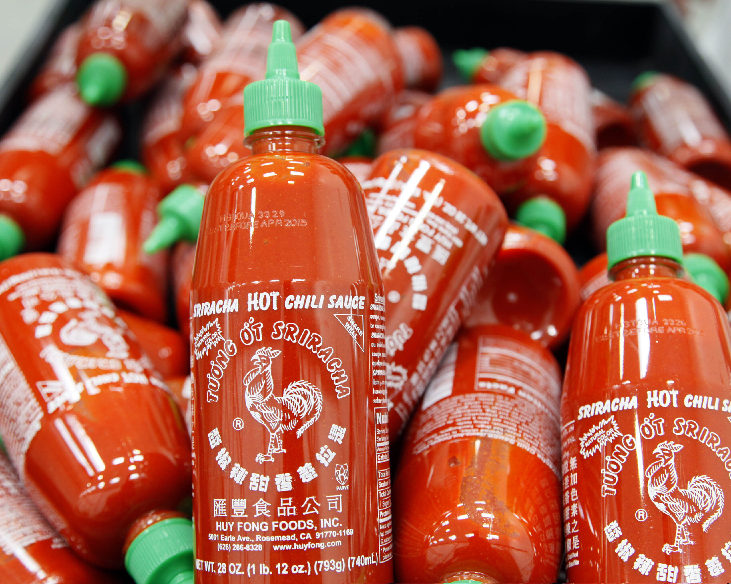 Sriracha lovers are paying upwards of $70 per bottle to online resellers due prominent sriracha sauce manufacturer struggling with supply as chili crops fail.