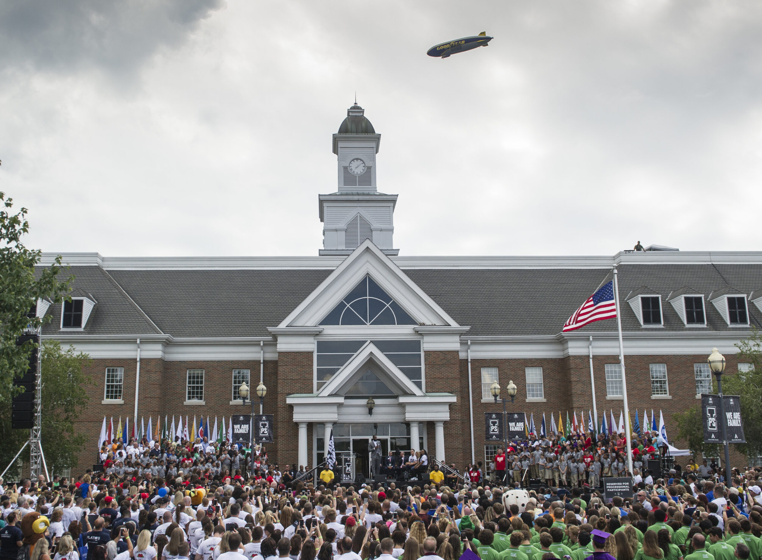 LeBron James speaks at the opening ceremony for the I Promise School in Akron, Ohio, Monday, July 30, 2018. The I Promise School is supported by the The LeBron James Family Foundation and is run by the Akron Public Schools. (AP Photo/Phil Long)