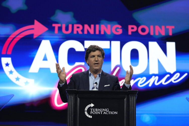 Tucker Carlson has secured "Tucker on Twitter's" first sponsorship deal through an agreement with anti-woke, anti-ESG shopping app Public Square.