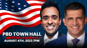Patrick Bet-David will kick off the "Meet the Candidate" town hall series alongside GOP candidate Vivek Ramaswamy on Friday, August 4th. Don't miss it!