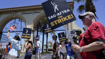 Hollywood TV show and film productions have shut down due to a historic WGA and SAG-AFTRA writers strike, with actors and union members joining in the fight.