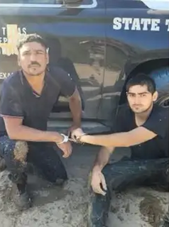 Texas law enforcement officers have captured two of the three suspected cartel members spotted carrying weapons across the southern border last week. Authorities have caught two cartel members coming across the southern border. (Fox News/law enforcement sources)