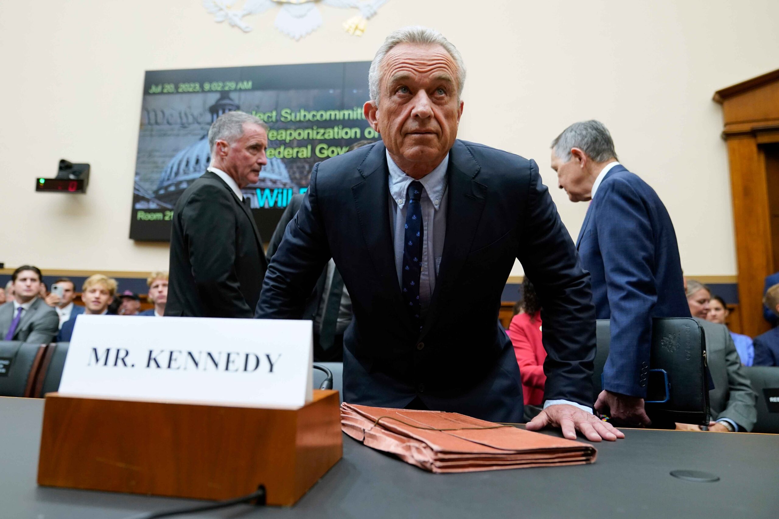 Robert F. Kennedy, Jr., arrives to testify before a House Judiciary Select Subcommittee on the Weaponization of the Federal Government. | (AP Photo/Patrick Semansky)