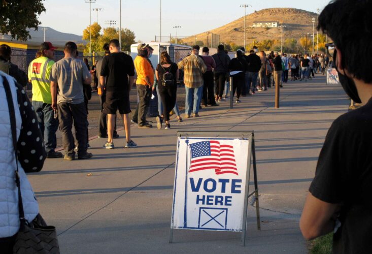 The centrist No Labels Party recruited more than 15,000 voters in Arizona, raising the possibility of a third-party challenge in the 2024 election. (AP Photo/Scott Sonner, File)