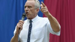 Robert F. Kennedy Jr. met with Libertarian Party representatives over the summer, suggesting that RFK may be considering a third-party run. (AP Photo/Meg Kinnard)
