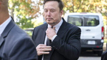 Elon Musk announced on Monday that all X users will be required to make a “small monthly payment” in an effort to crack down on bot accounts on the platform. (AP Photo/Jacquelyn Martin)