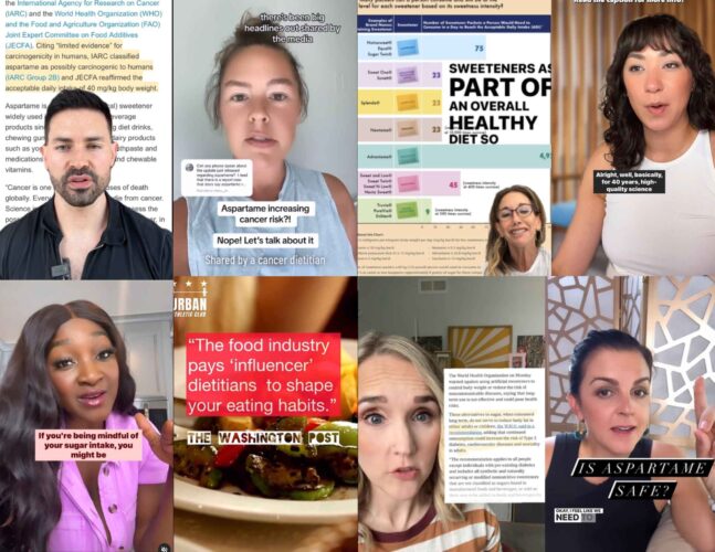 As the World Health Organization shares the risks of the artificial sweetener Aspartame, "influencer" dietitians got paid to share videos promoting its safety.