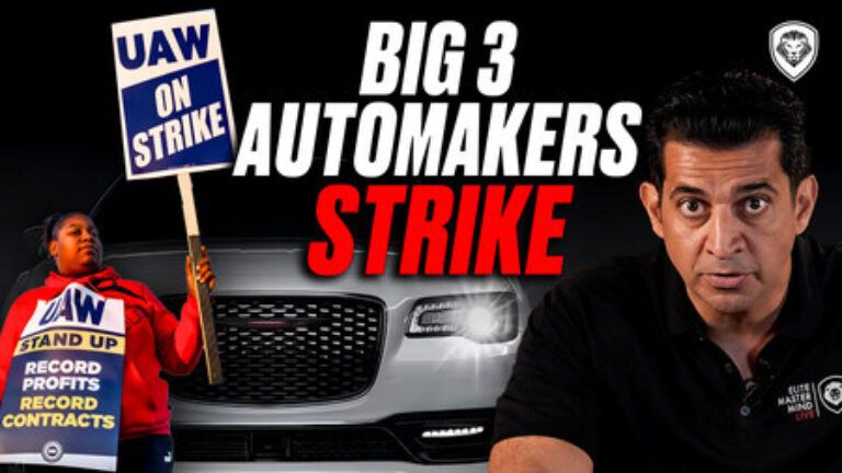Patrick Bet-David explains what is happening with the unprecedented UAW strike taking place today and the severe impact it could have on the price of cars.