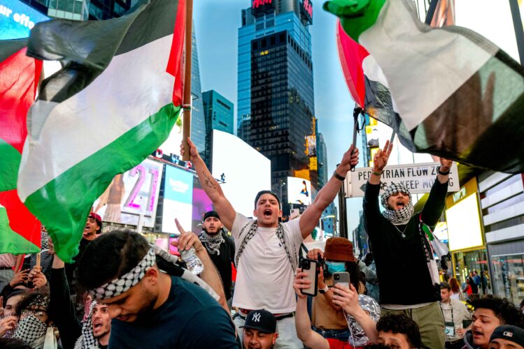 Supporters of both sides of the Israel-Palestine conflict clashed in competing rallies across Europe and the United States, leading to violent confrontations. (AP Photo/Craig Ruttle, File)