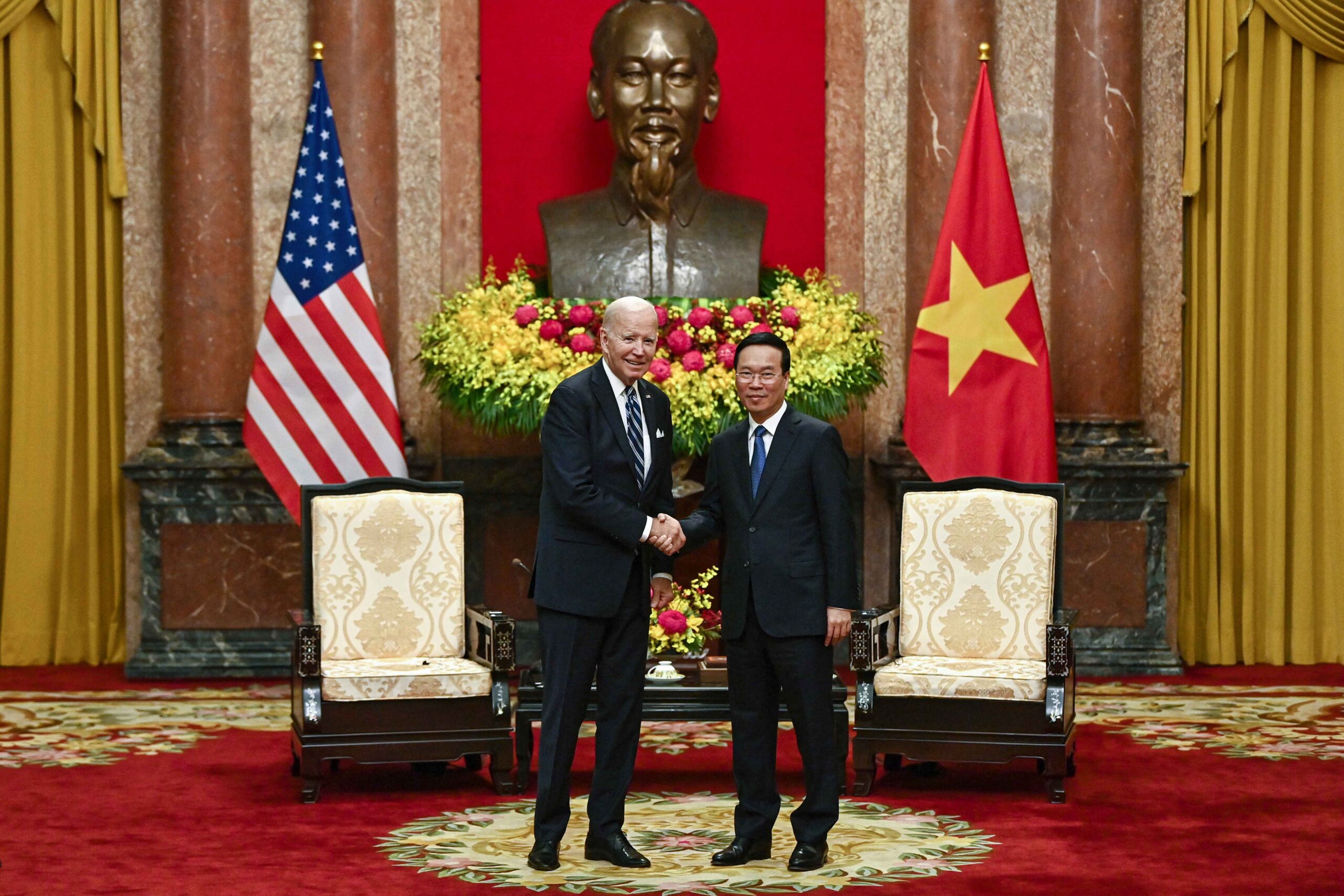 Vietnam attempted to install spyware on the phones of Congressmen and American journalists during the negotiation of a strategic partnership with the US. (Nhac Nguyen/Pool Photo via AP)