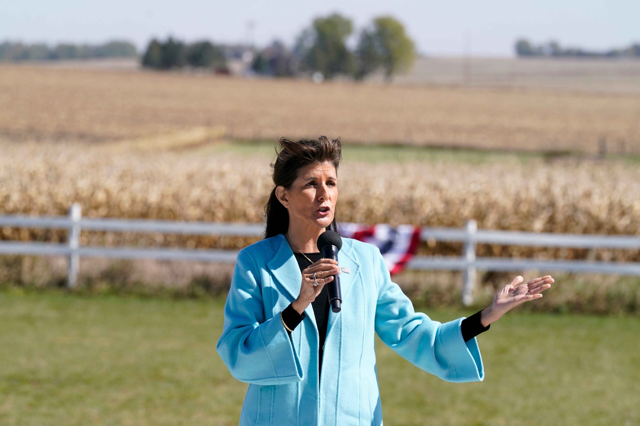 Former Texas Rep. Will Hurd has suspended his longshot presidential bid and endorsed Nikki Haley as the best alternative to former President Donald Trump. (AP Photo/Charlie Neibergall)