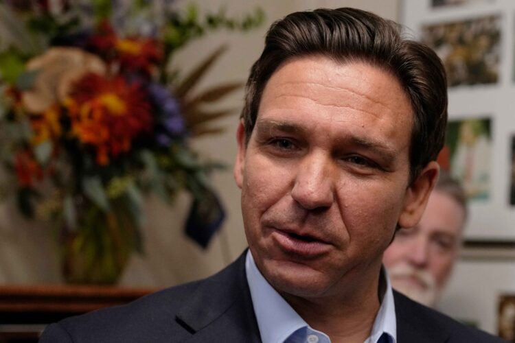 Florida Gov. Ron DeSantis signed an executive order to initiate rescue operations for Americans trapped in Israel by the ongoing war with Hamas. (AP Photo/Charles Krupa)