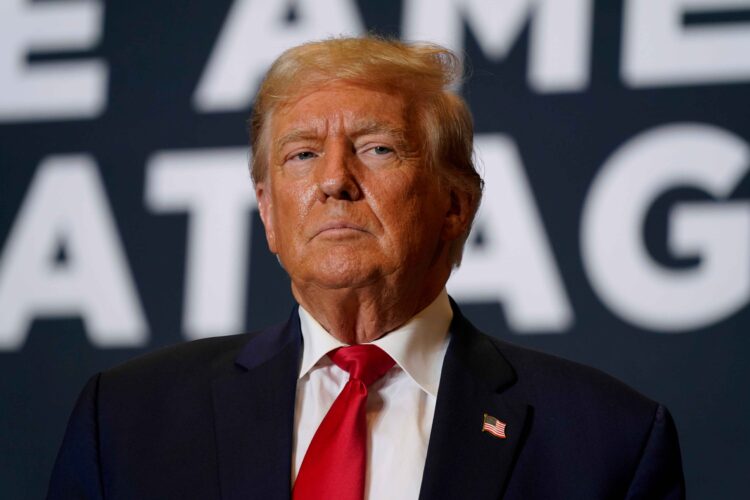 Donald Trump was hit with a gag order by the federal judge overseeing the election subversion case brought against him by Special Counsel Jack Smith. (AP Photo/Charlie Neibergall, File)