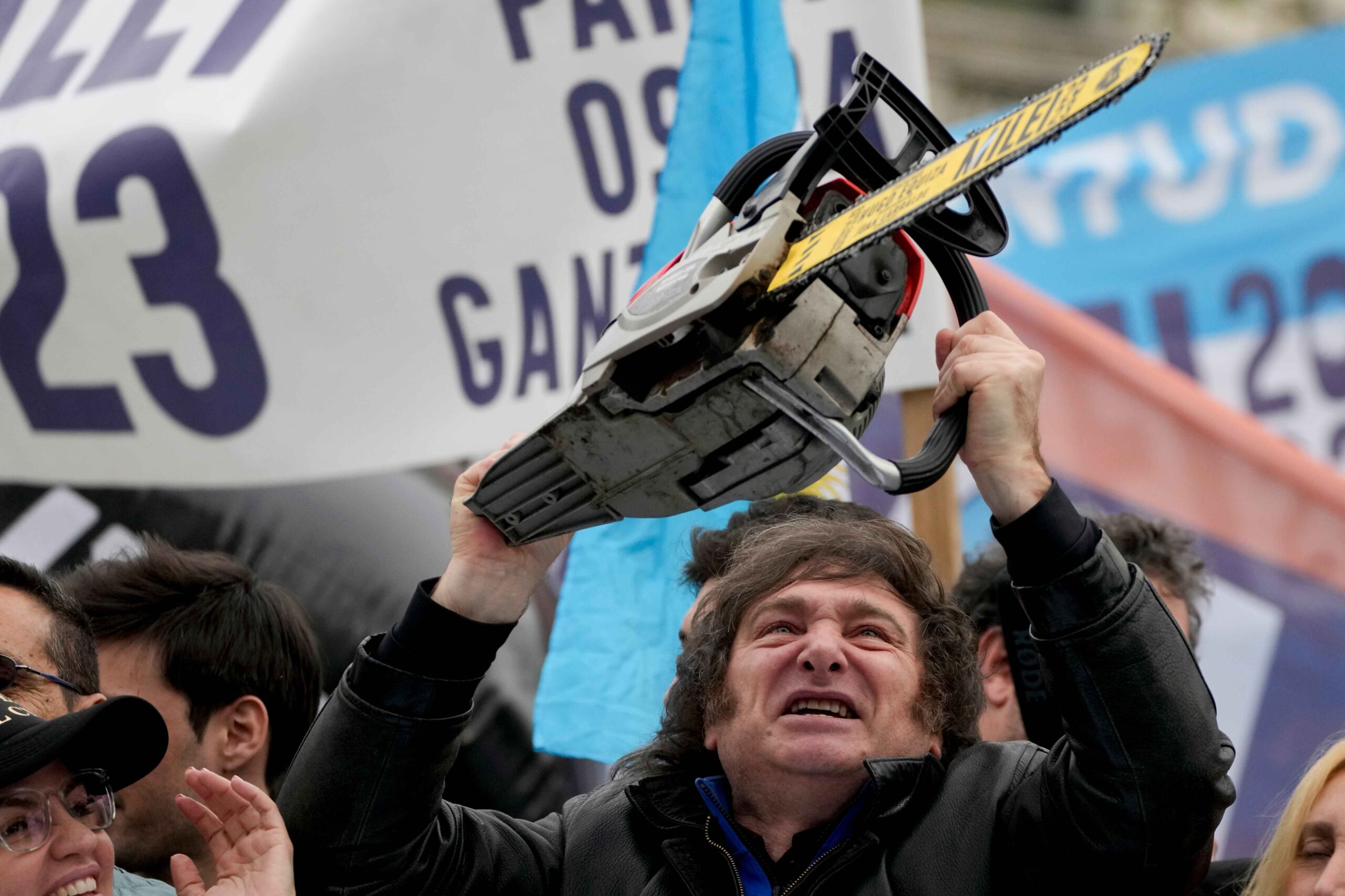 The presidential election in Argentina saw a victory by Economy Minister Sergio Massa, setting up a runoff election against libertarian Javier Milei next month. (AP Photo/Natacha Pisarenko)