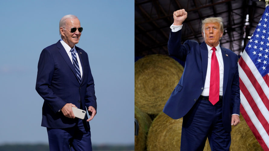 A poll of voters in seven swing states shows growing favor for former President Donald Trump and a rejection of President Joe Biden's "Bidenomics" agenda.