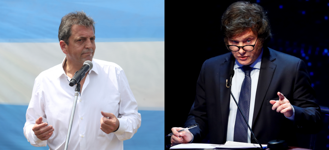 The presidential election in Argentina saw a victory by Economy Minister Sergio Massa, setting up a runoff election against libertarian Javier Milei next month.