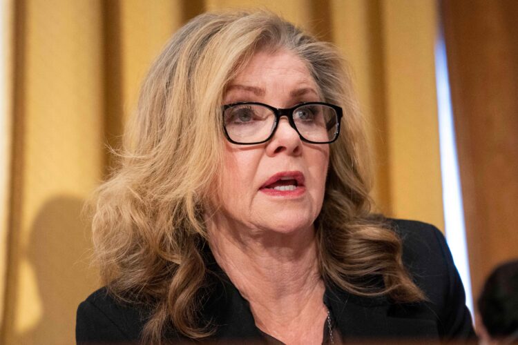 Tennessee Senator Marsha Blackburn submitted a subpoena demanding the release of the private flight logs from deceased sex trafficker Jeffrey Epstein. (AP Photo/Jacquelyn Martin, File)