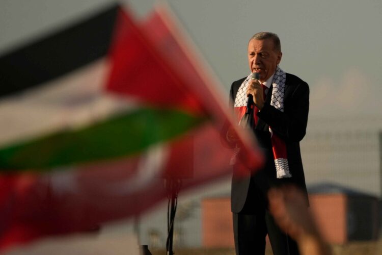 Turkey withdrew its ambassador to Israel in protest of the “humanitarian tragedy” in Gaza, threatening to escalate tensions in the war with Hamas. (AP Photo/Emrah Gurel)