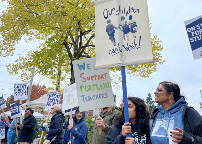 Teachers in Portland, Oregon went on strike Wednesday, leaving some 45,000 students in the district to be without schooling.