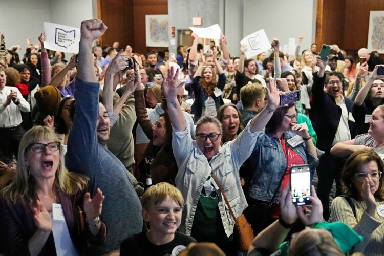 Ohio residents voted to amend the state constitution to include a right to abortion, enshrining measures that go even further than what Roe v. Wade allowed. (AP Photo/Sue Ogrocki)