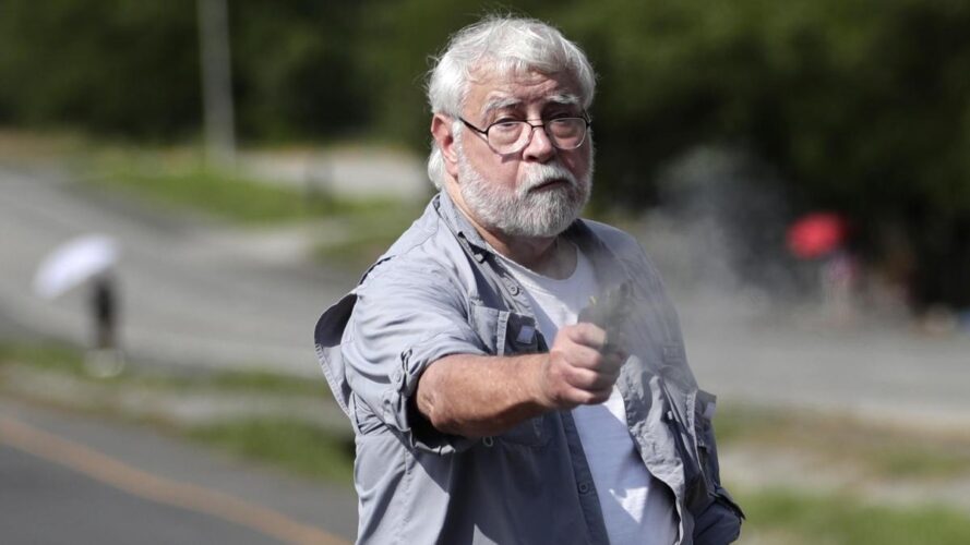 An elderly man got out of his car and shot two environmentalist protestors blocking the Pan-American Highway in Panama on Tuesday.