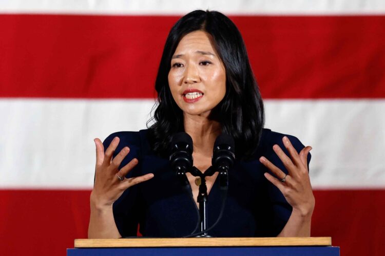 Boston Mayor Michelle Wu planned an exclusive party for non-white members of the city council, but an aide accidentally emailed the invitation to everyone. (AP Photo/Michael Dwyer, File)