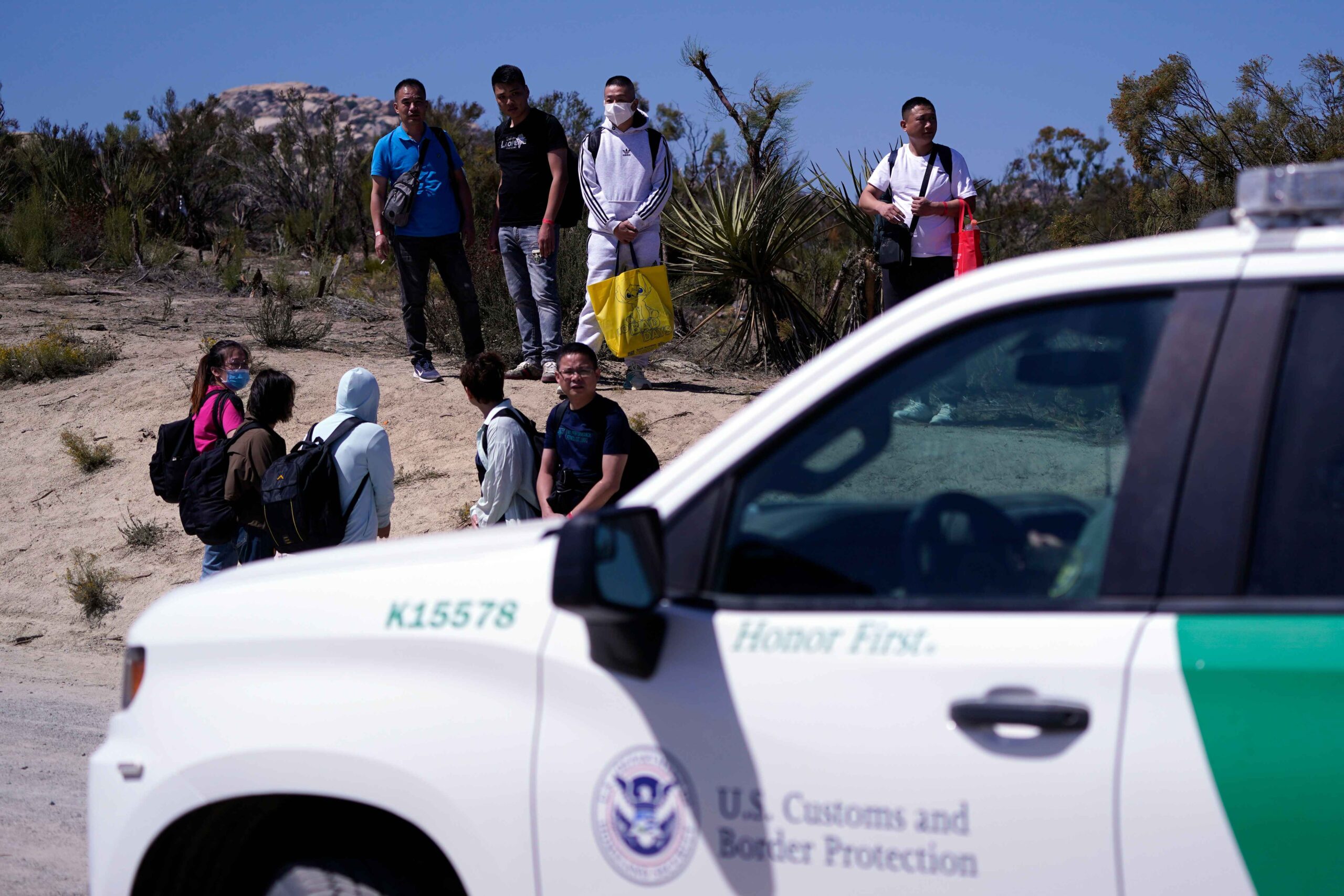 Pennsylvania Sen. John Fetterman is urging his fellow Democrats to “engage” with Republicans over border security, citing "astonishing" migrant encounter stats. (AP Photo/Gregory Bull, File)