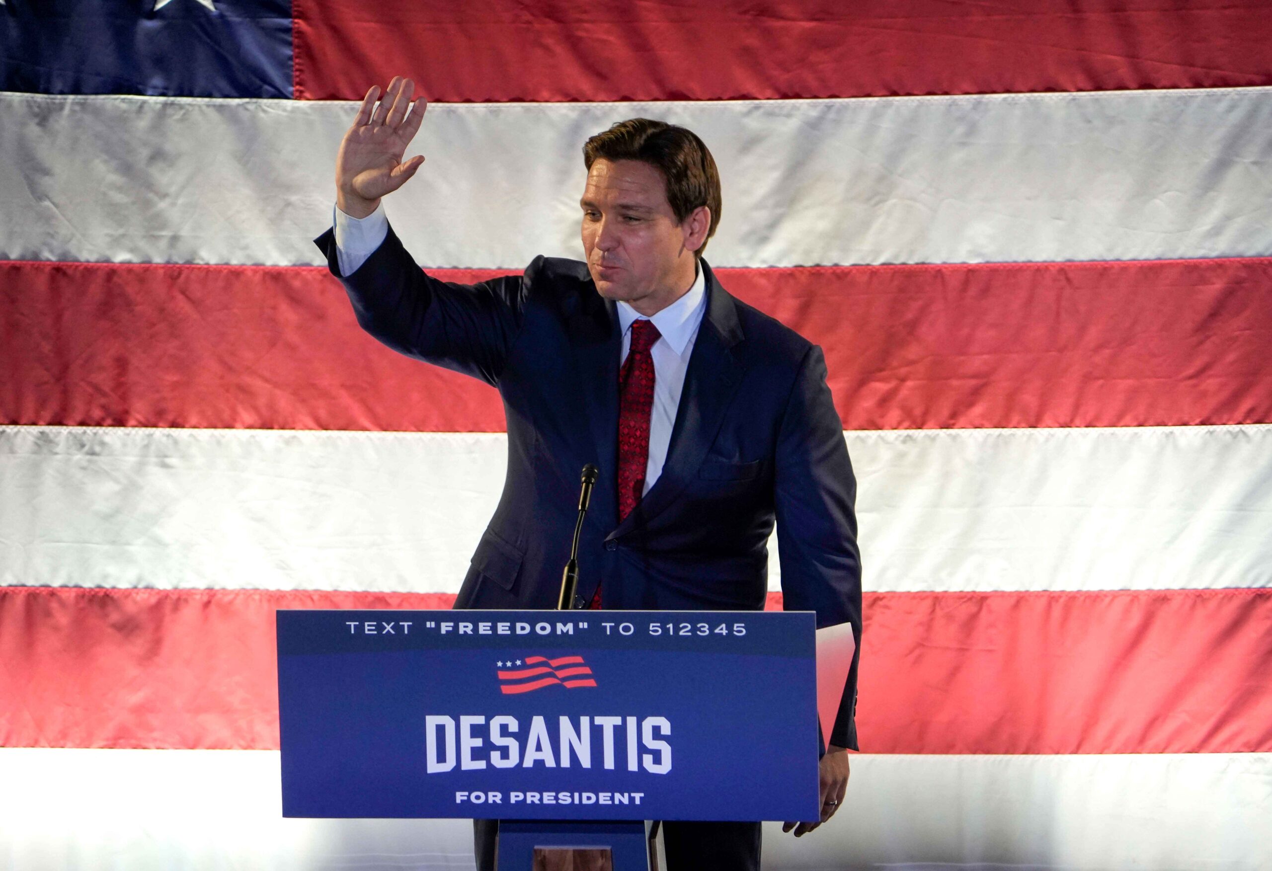 Ron DeSantis' Never Back Down PAC fired interim CEO Kristin Davison 9 days after appointing her, marking the latest high-profile staffing change for the group. (AP Photo/Bryon Houlgrave)