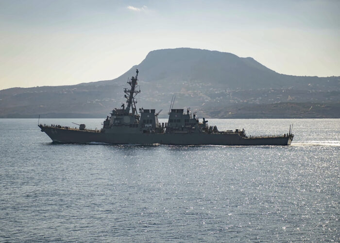 An American warship and multiple commercial ships were attacked in the Red Sea on Sunday, according to the Pentagon.