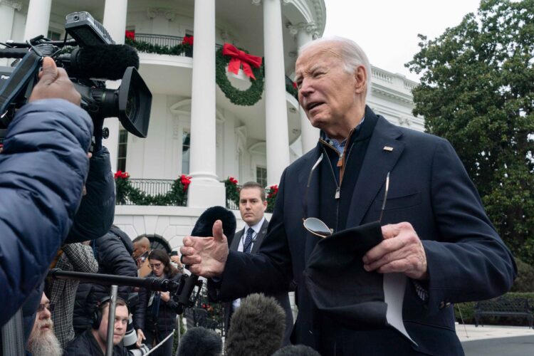 Before heading off to Camp David to relax for Christmas, President Joe Biden told the press to “start reporting it the right way” in reference to the economy