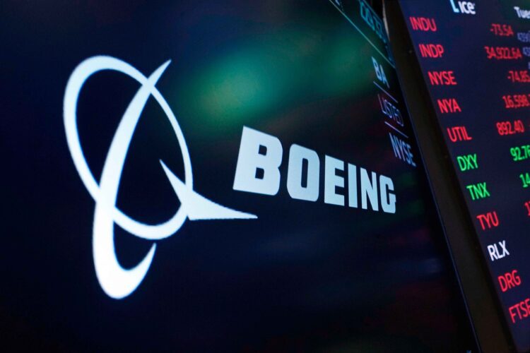 Boeing shares cratered after a faulty door plug on a 737 Max 9 jet led to a near-catastrophic failure on an Alaska Airlines flight last week. (AP Photo/Richard Drew, File)