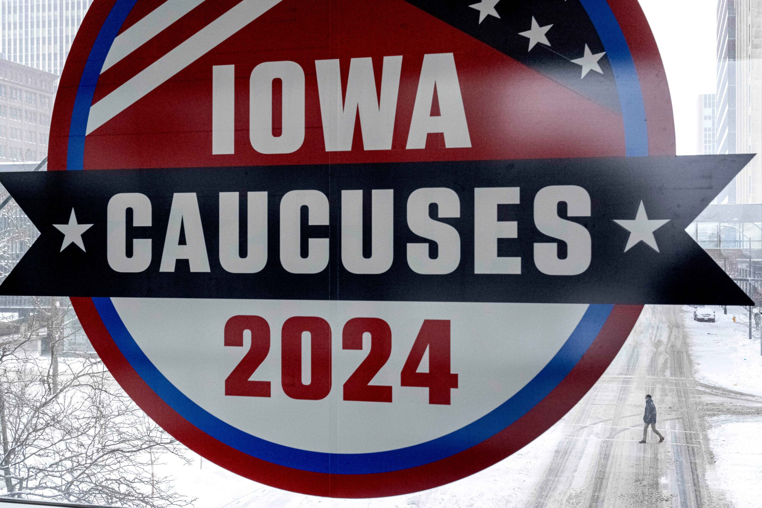 Nearly two-thirds of Iowa Republicans reject the idea that Joe Biden won the 2020 election legitimately, entrance polls at the Iowa Caucuses indicate. (AP Photo/Andrew Harnik)