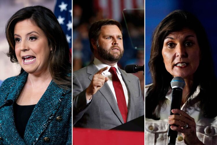 According to a report from news outlet Axios, there are three main figures Donald Trump and his team are considering for his next Vice President (VP): Rep. Elise Stefanik (R-NY), Sen. J.D. Vance (R-OH), and South Carolina Governor Nikki Haley.