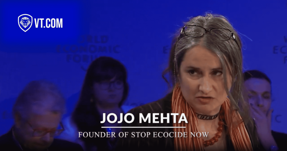At the World Economic Forum (WEF) forum in Davos, speaker Jojo Mehta called for ecocide laws that would punish crimes against nature like farming and fishing.