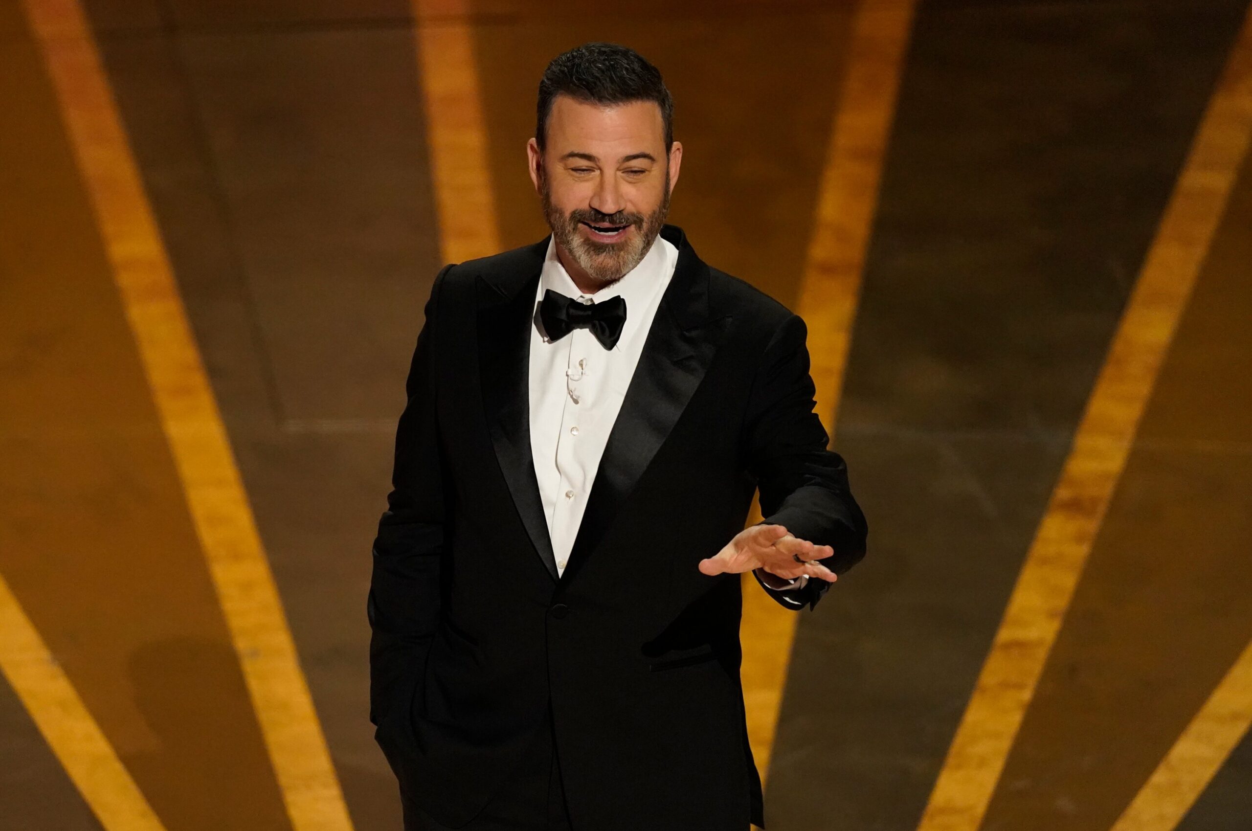 Former Rep. George Santos filed a lawsuit against late-night host Jimmy Kimmel for tricking him into making videos used to mock him in a recurring TV segment. (AP Photo/Chris Pizzello)