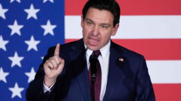 Ron DeSantis and his associated super PAC “Never Back Down” spent a combined $168 million on his ill-fated presidential bid, new campaign filings reveal. (AP Photo/Charlie Neibergall, File)