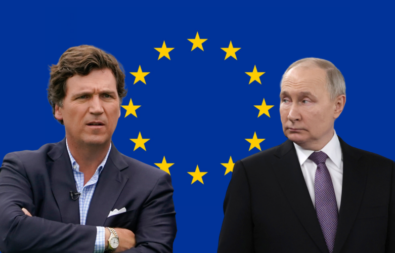 Lawmakers from the European Union (EU) are threatening Tucker Carlson with sanctions and a travel ban for daring to interview Russian President Vladimir Putin.