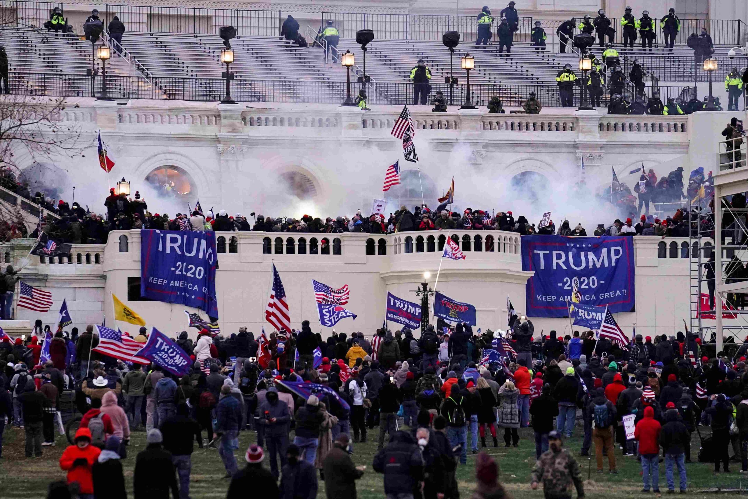 Donald Trump vowed that releasing individuals “wrongfully imprisoned” for the January 6 Capitol riot will be among his first acts if reelected. (AP Photo/John Minchillo, File)
