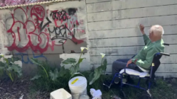 Oakland, California has threatened 102-year-old, wheelchair-bound Victor Silva with thousands of dollars in fines if he does not remove graffiti from his home.