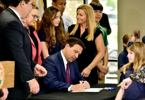 Florida Gov. Ron DeSantis enacted House Bill 3, banning minors under 14 from creating social media accounts and requiring parental consent for 15-16-year-olds.