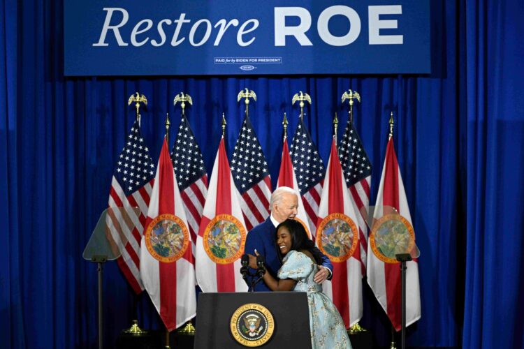 President Joe Biden traveled to Tampa, Florida to publicly criticize the state’s upcoming abortion ban, hoping to gin up support among the Democratic base. (AP Photo/Phelan M. Ebenhack)