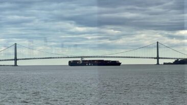 A container ship lost propulsion while navigating near the Verrazano-Narrows Bridge, less than two weeks after the collapse of the Francis Scott Key Bridge