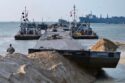 The US military's floating pier off the coast of Gaza came under mortar fire from suspected Hamas militants, jeopardizing plans to provide humanitarian aid.