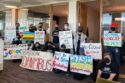 9 Google employees were arrested after a sit-in at the office of Google Cloud CEO Thomas Kurian to demand that the company stop doing business with Israel. (Photo: No Tech for Apartheid)