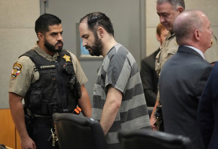 Texas Governor Greg Abbott issued a full pardon for Daniel Perry, a US Army sergeant convicted of shooting Black Lives Matter protester Garrett Foster in 2020. (Jay Janner/Austin American-Statesman via AP, Pool)