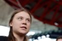 Far-left activist Greta Thunberg joined thousands of pro-Palestine protesters in Malmo, Sweden to protest Israel participating in the Eurovision Contest. (AP Photo/Jean-Francois Badias)