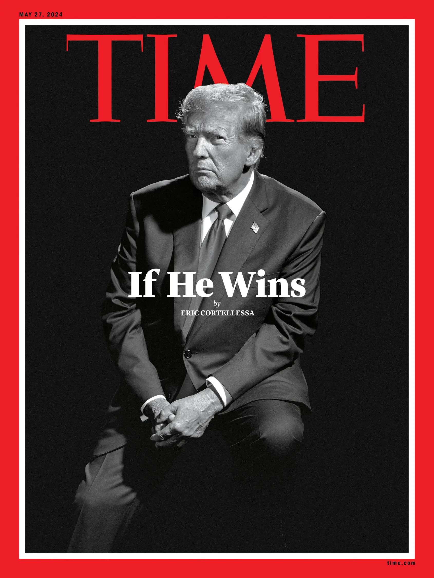 In a wide-ranging interview with TIME Magazine, Donald Trump pledged to take steps to prevent the rise of anti-White racism in the country and end DEI policies. (Photograph by Philip Montgomery for TIME)