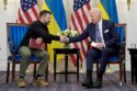 Joe Biden issued a public apology to Ukrainian President Volodymyr Zelensky, expressing regret that holdups in Congress delayed promised military aid shipments.