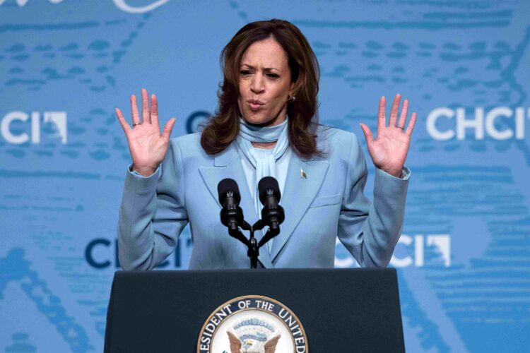 Kamala Harris addressed the Congressional Hispanic Caucus Institute's Annual Leadership Conference ahead of the election in an effort to win the Hispanic vote.