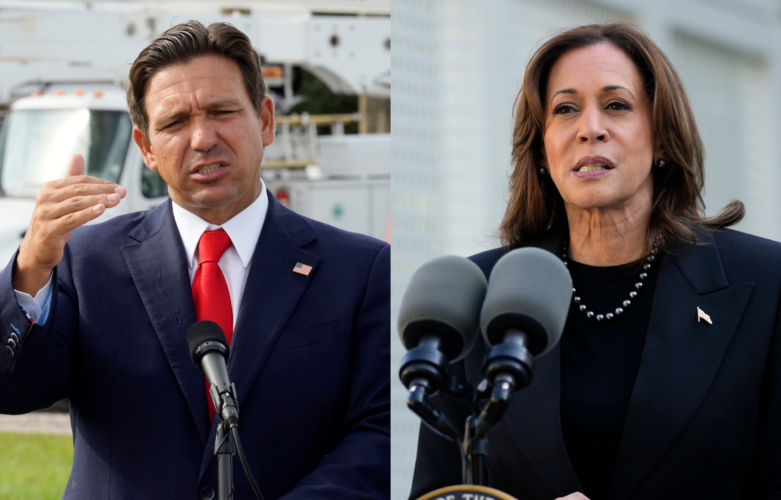 Florida Governor Ron DeSantis and Vice President Kamala Harris are accusing each other of playing “political games” as Hurricane Milton approaches.